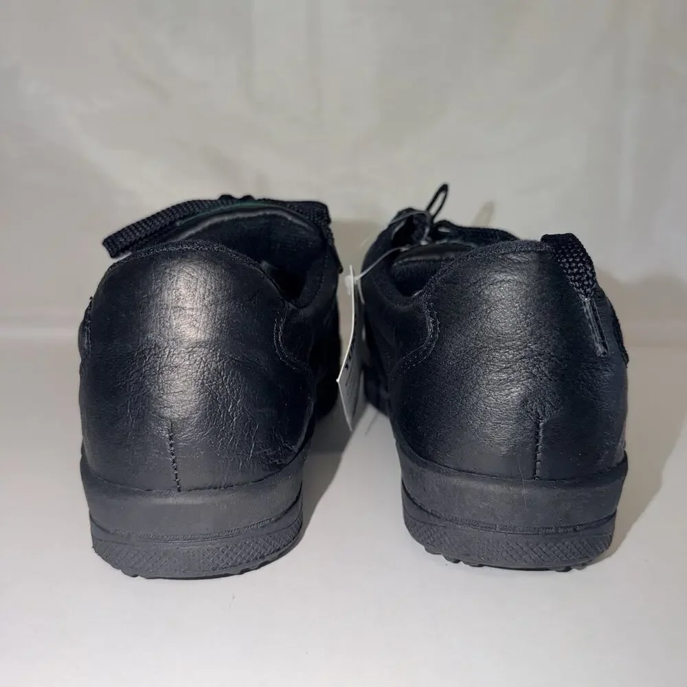 Yukon Mens Vista Walker Black Leather Walking Hiking Shoes Size 8.5M Brand New